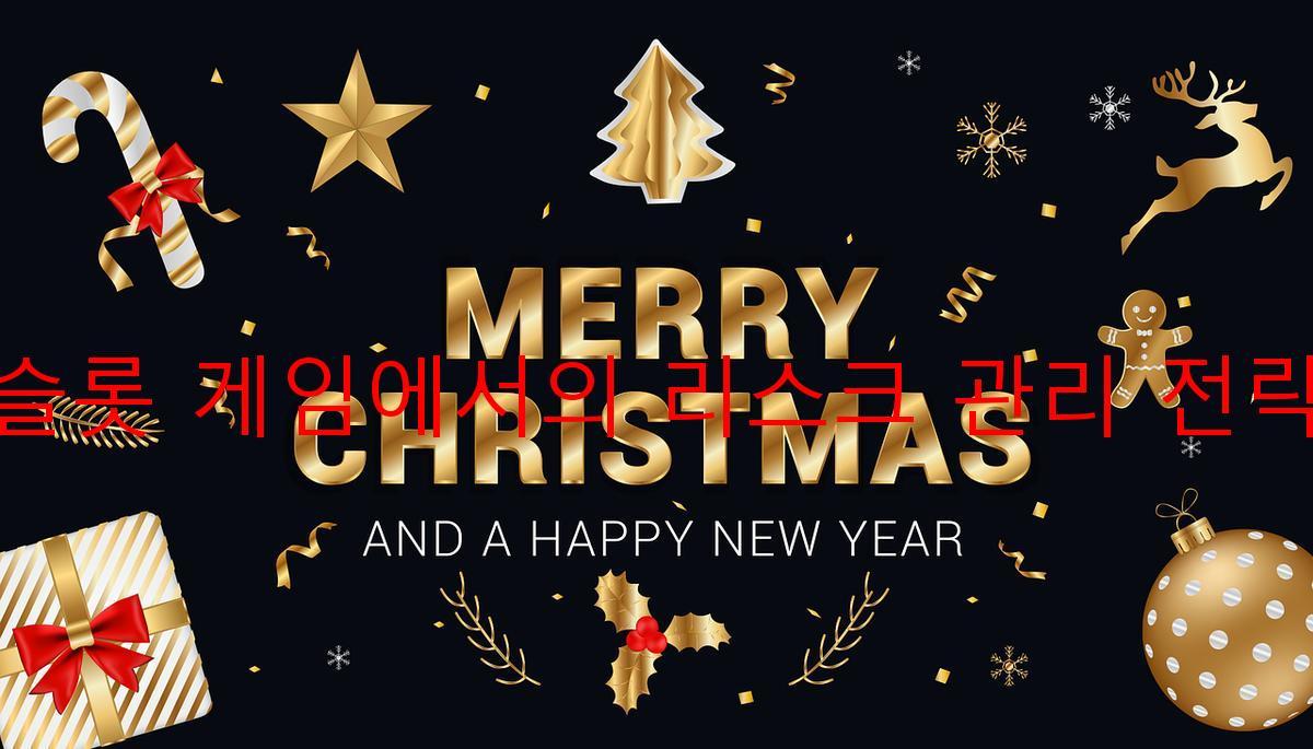 슬롯 게임에서의 리스크 관리 전략