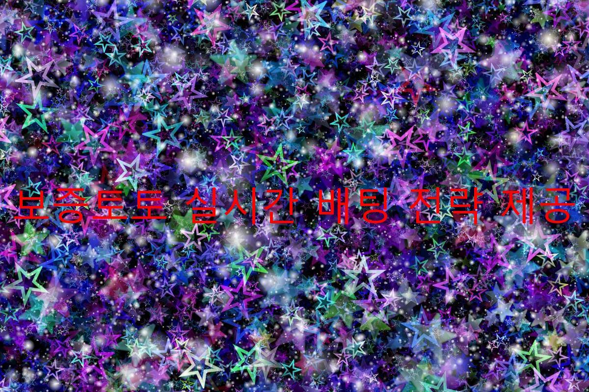 보증토토 실시간 배팅 전략 제공