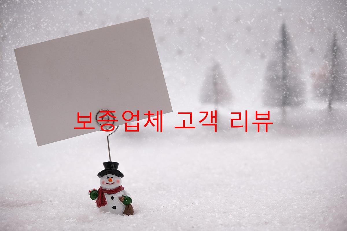 보증업체 고객 리뷰