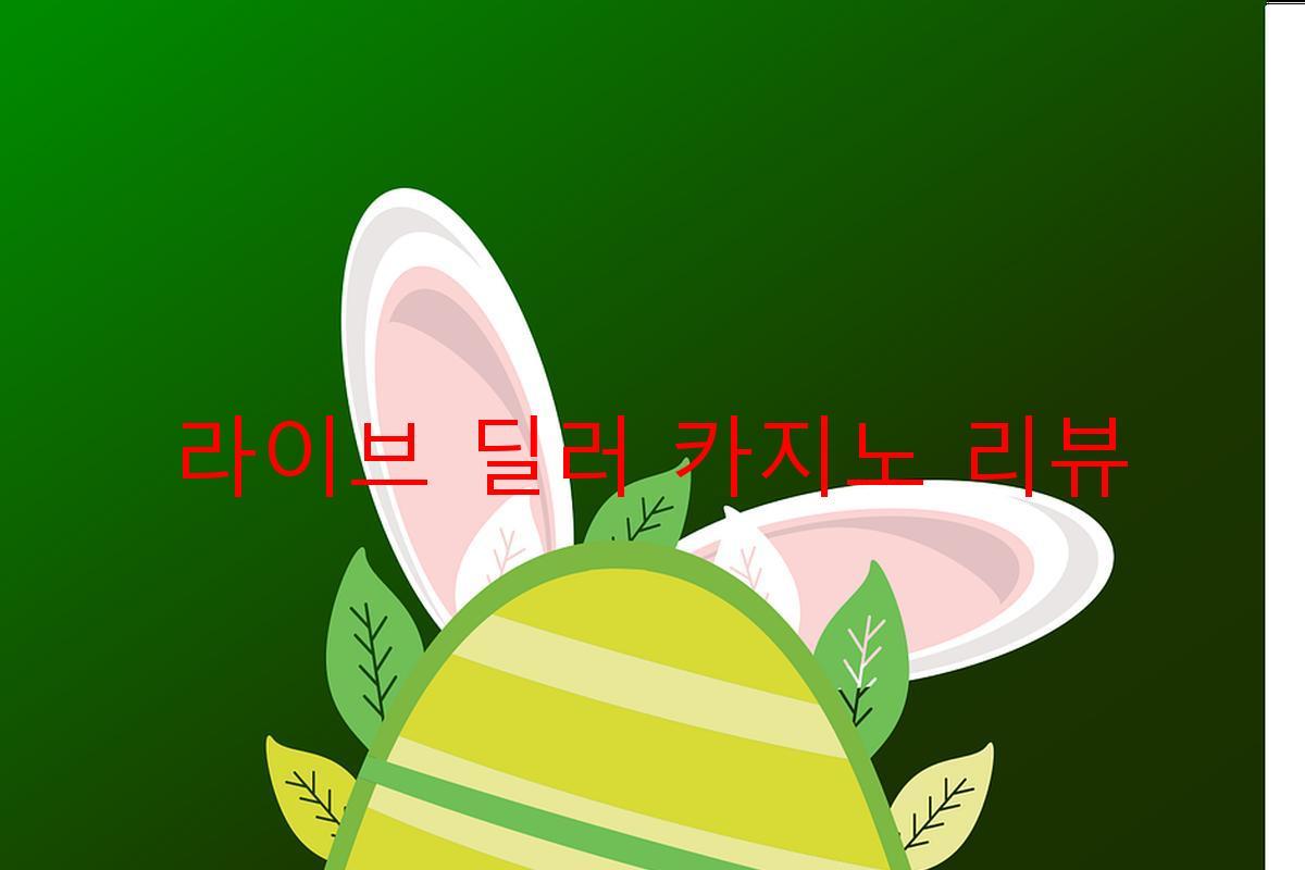 라이브 딜러 카지노 리뷰