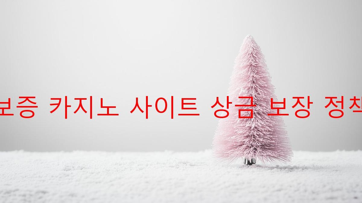 보증 카지노 사이트 상금 보장 정책