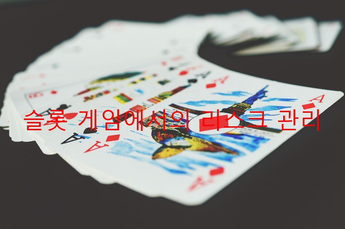 슬롯 게임에서의 리스크 관리