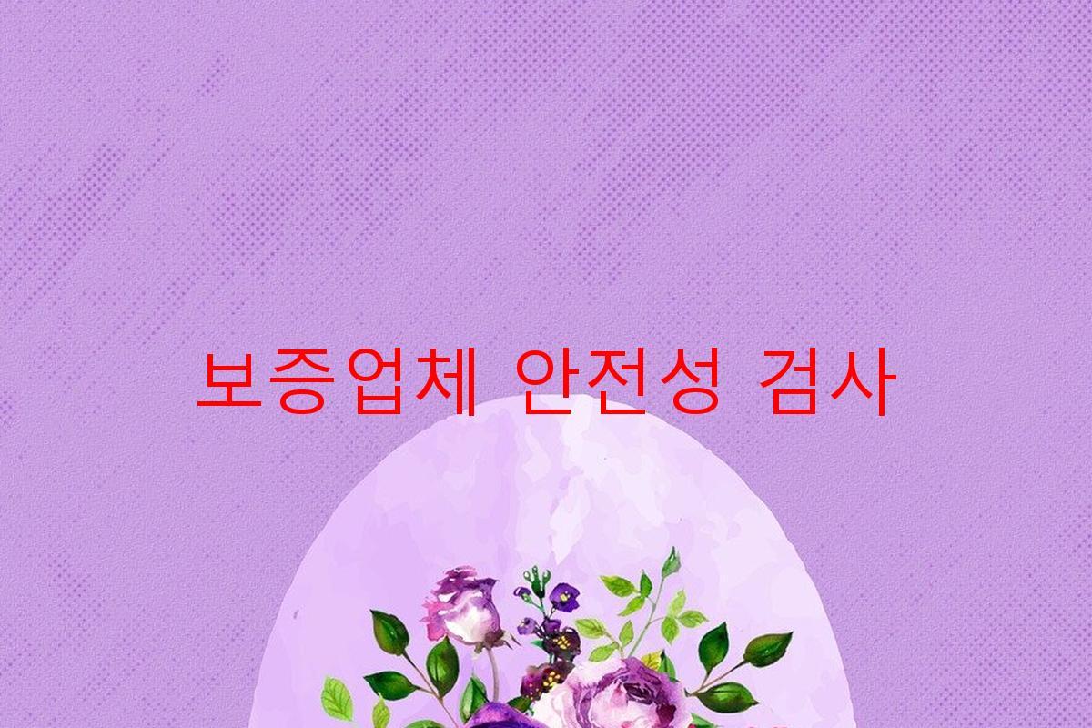 보증업체 안전성 검사
