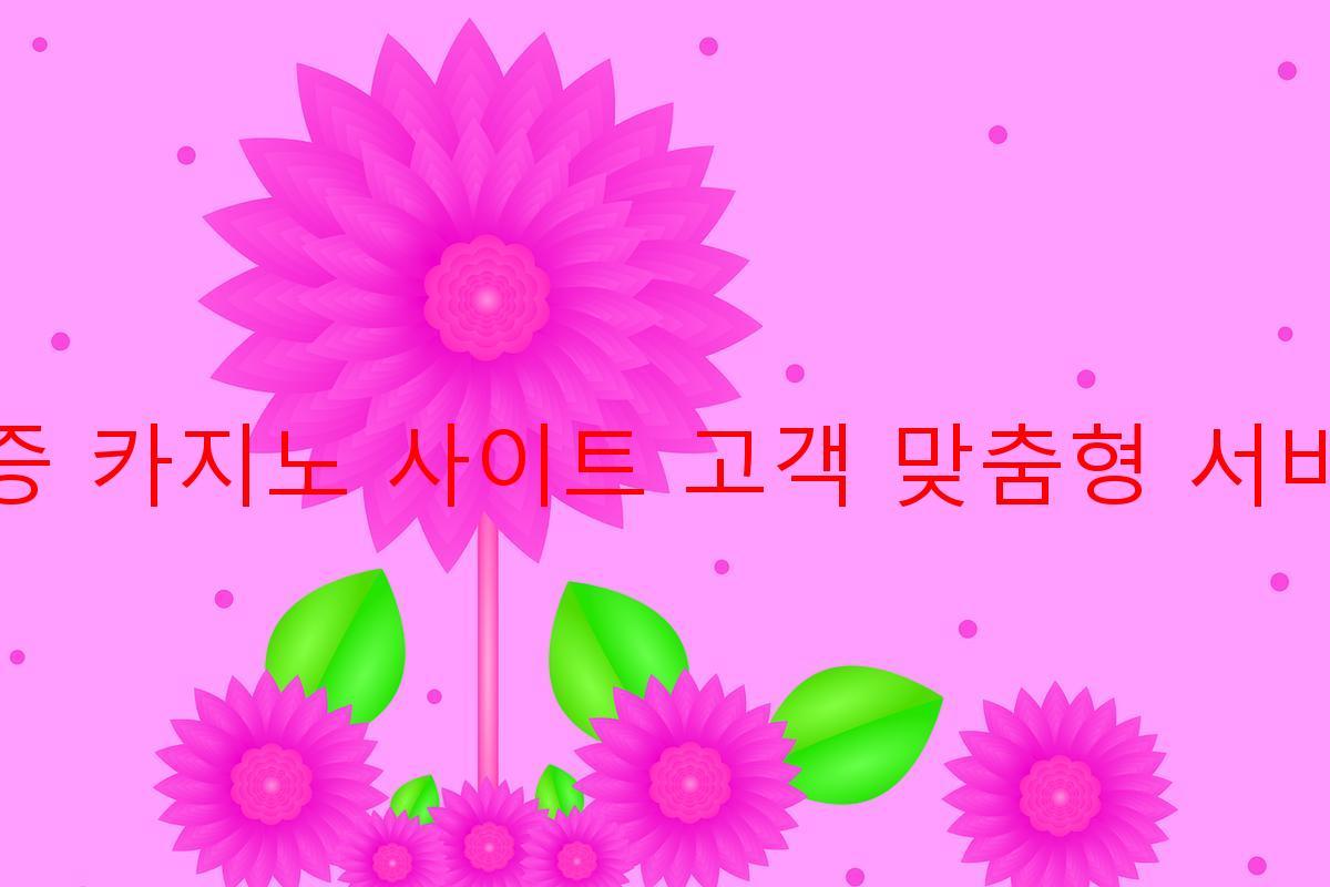 보증 카지노 사이트 고객 맞춤형 서비스