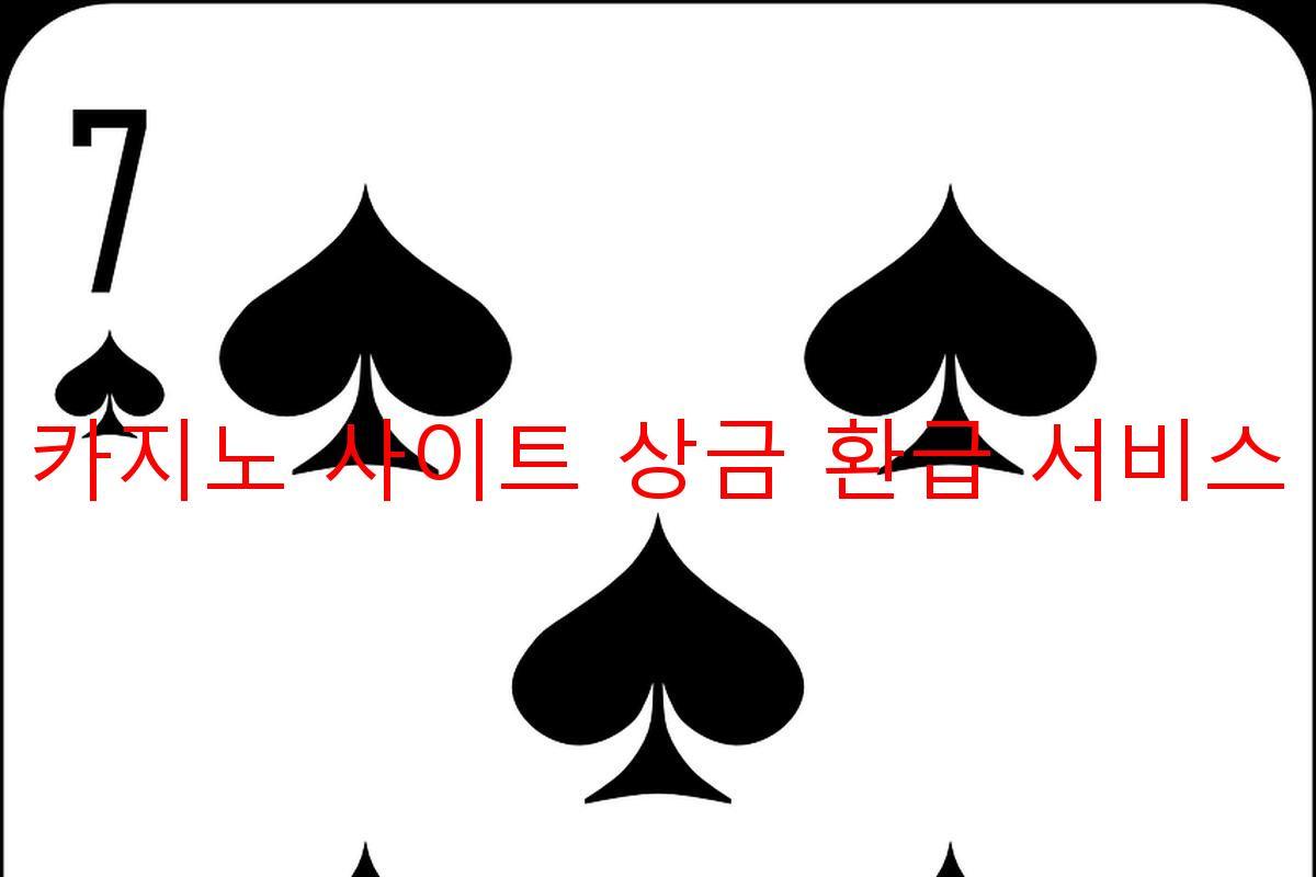 보증 카지노 사이트 상금 환급 서비스 제공