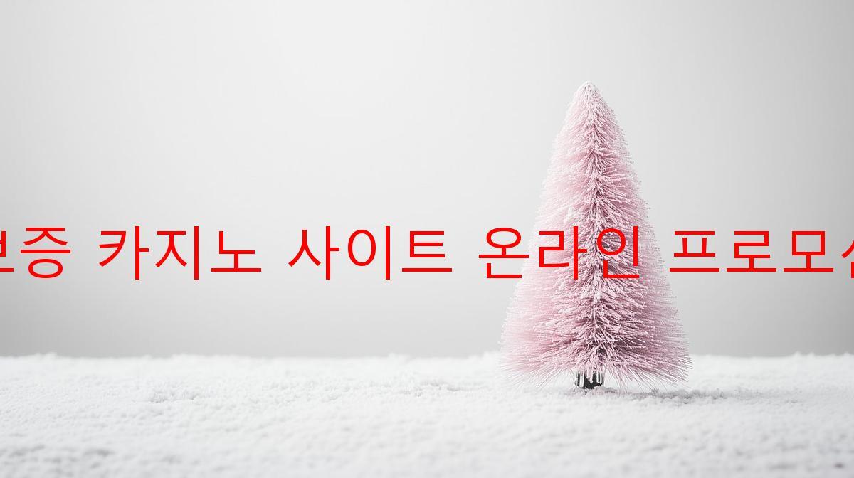 보증 카지노 사이트 온라인 프로모션