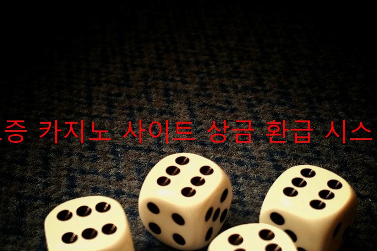 보증 카지노 사이트 상금 환급 시스템