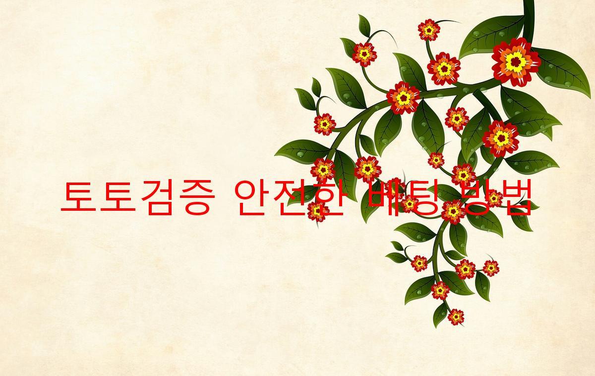 토토검증 안전한 베팅 방법