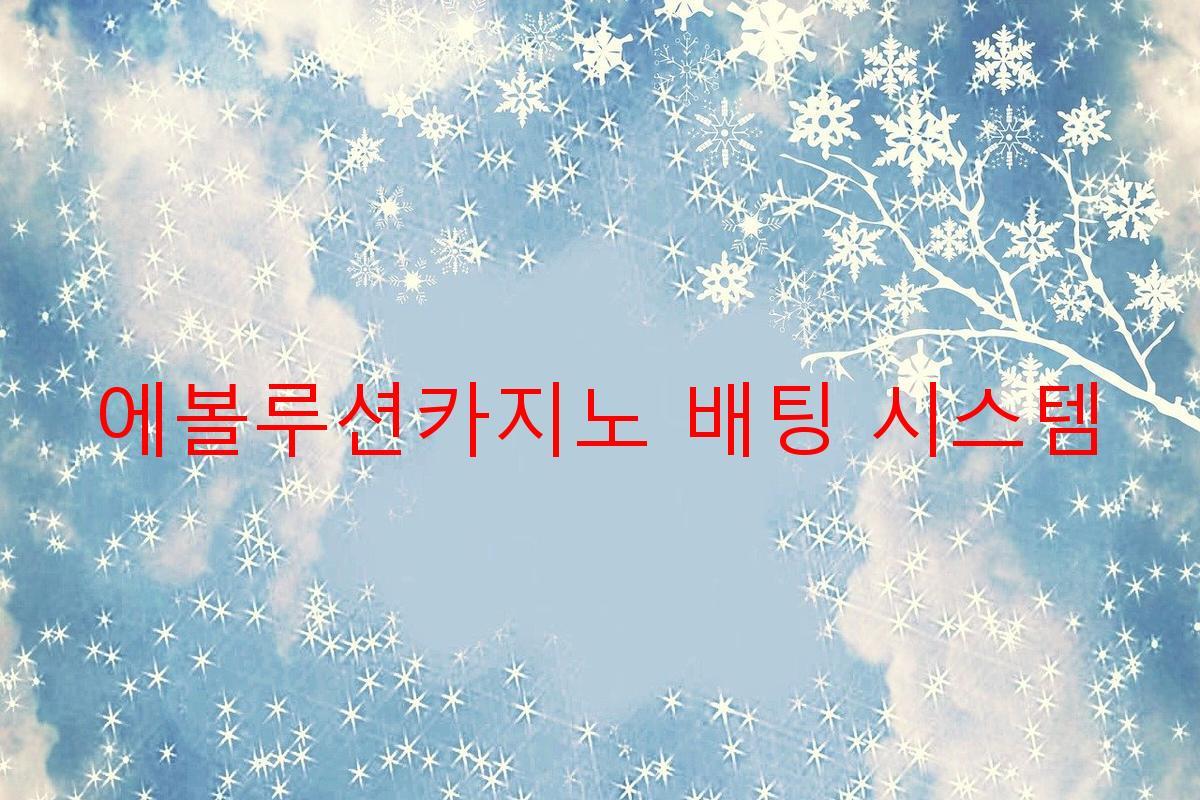 에볼루션카지노 배팅 시스템