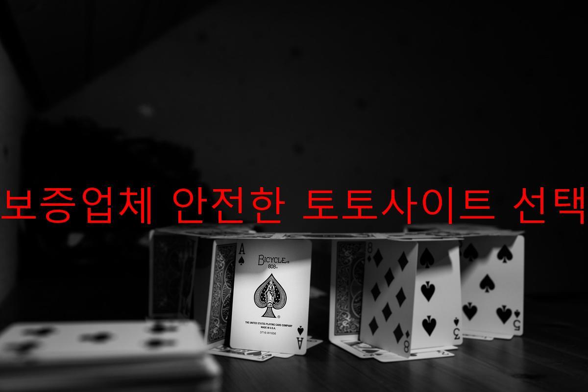 보증업체 안전한 토토사이트 선택