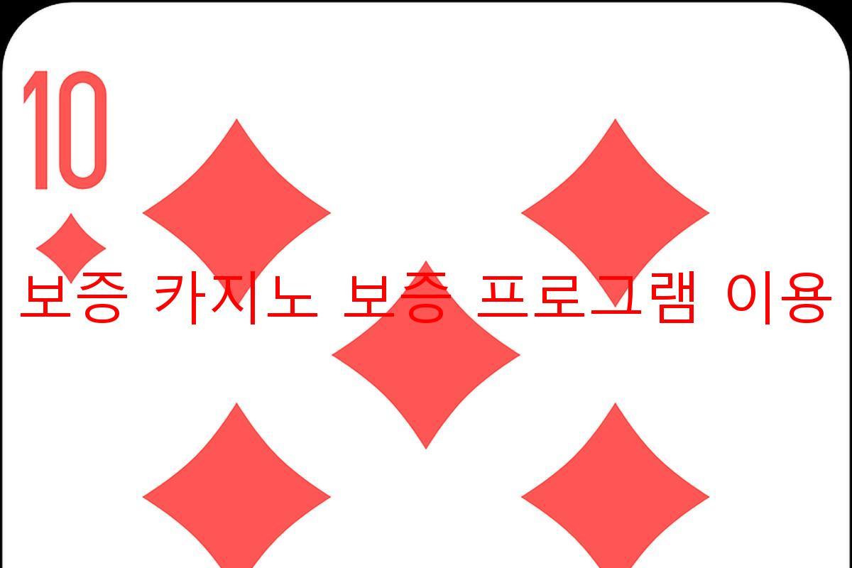 보증 카지노 보증 프로그램 이용