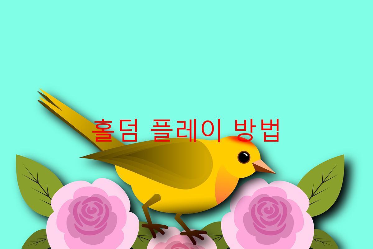 홀덤 플레이 방법