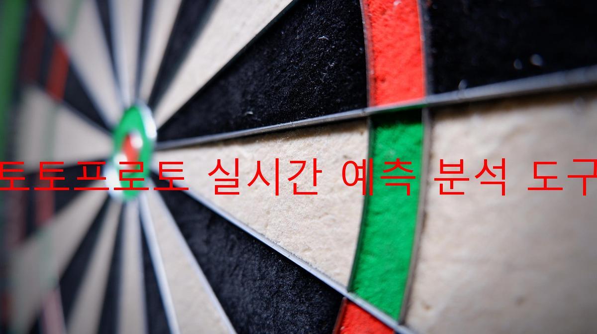 토토프로토 실시간 예측 분석 도구