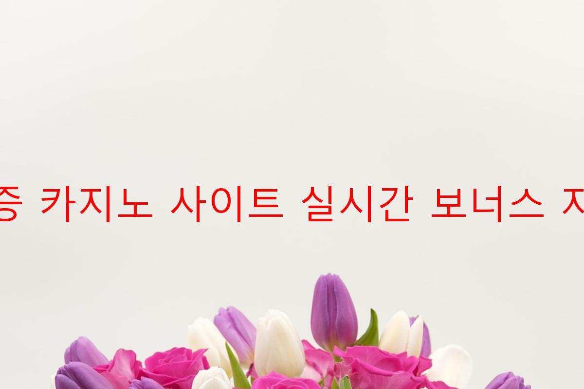 보증 카지노 사이트 실시간 보너스 지급