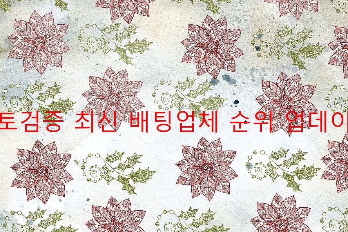 토토검증 최신 배팅업체 순위 업데이트