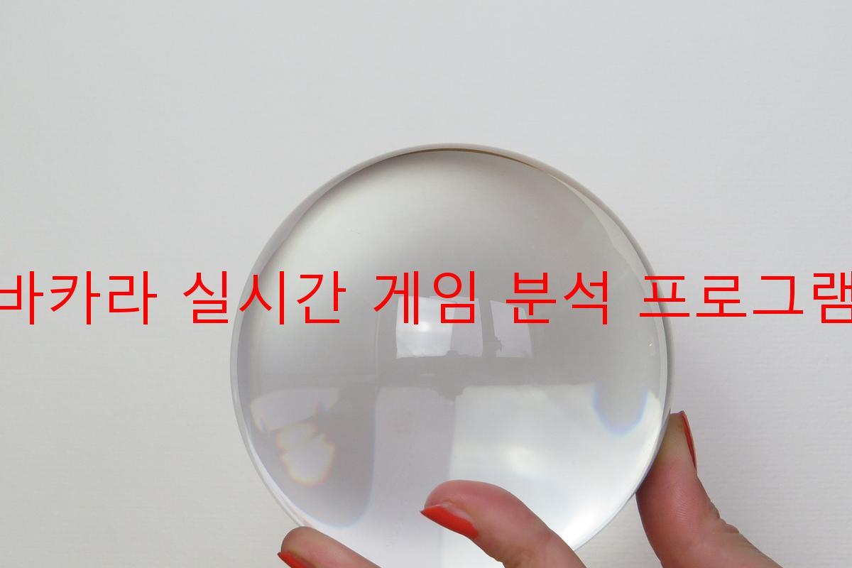 바카라 실시간 게임 분석 프로그램