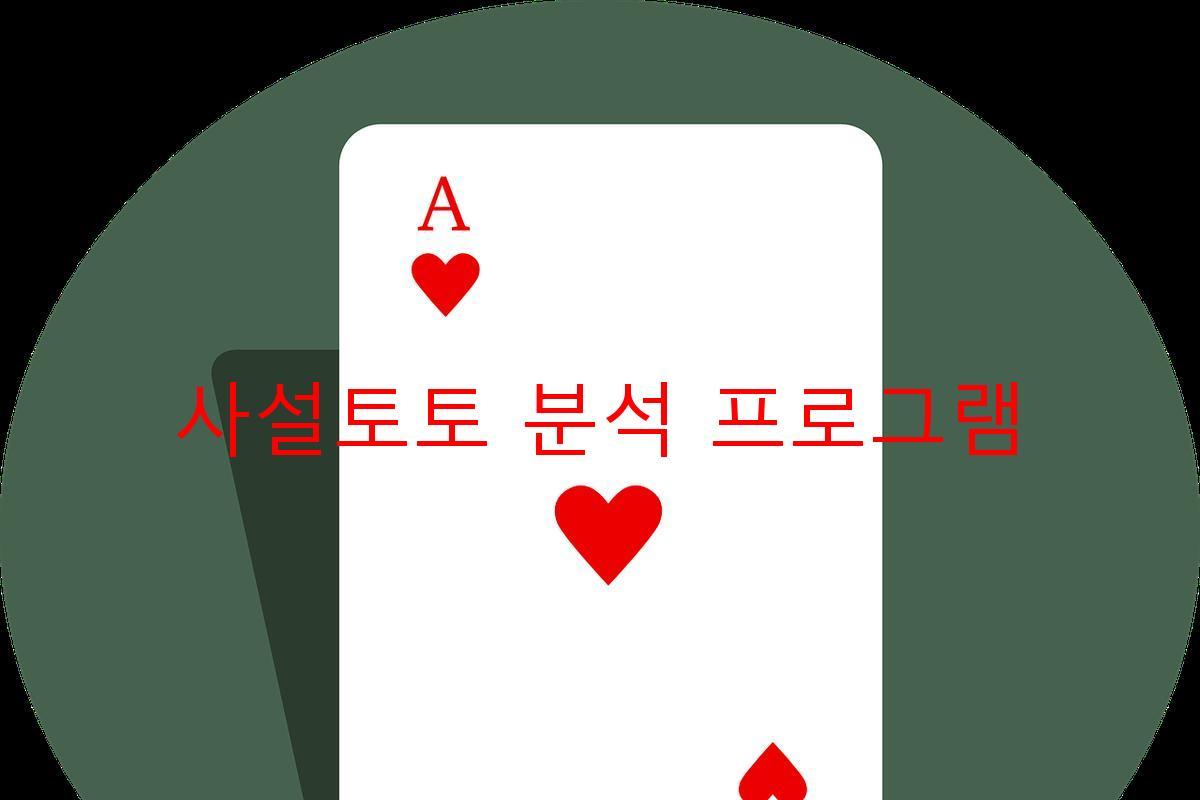 사설토토 분석 프로그램